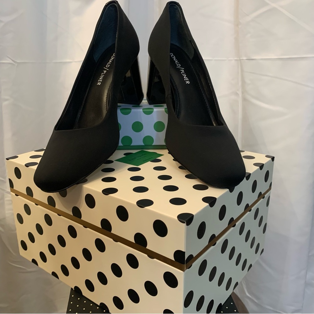 Donald J. Pliner Black Block Heels